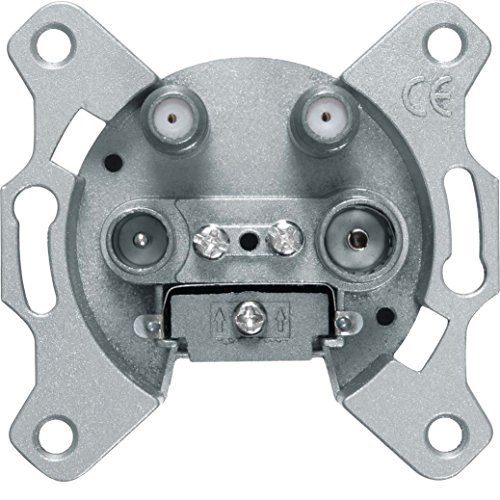 Antennensteckdose 459410 4Loch Einzeldose Televes, weiß, 10x10 cm