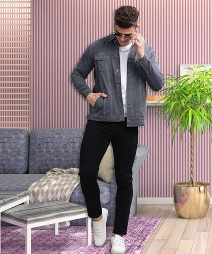 Image of Kuons Avenue Men's Regular Fit Trucker Jacket | Denim Jacket for Men