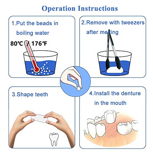 Brige BR0000 Tooth Repair Kit For Filling The Missing Broken Tooth And Gaps-Moldable Fake Teeth And Thermal Beads Replacement Kit thumb #4