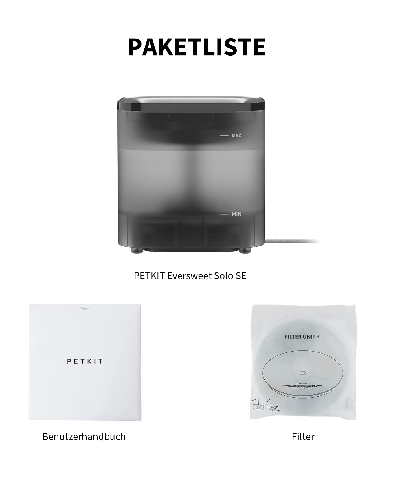 PETKIT CYBERTAIL Katzen Trinkbrunnen, Hundewasserspender,1,85L Katzen Hunde Wasserbrunnen,LED-Licht,25dB Extrem Leiser,Schnurgebundener Wasserspender, Schnurlose Wasserpumpe,Grau