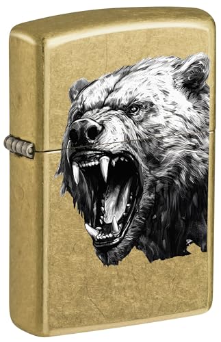 Encendedor Zippo Fierce Bear Street Brass 81696 miniatura 1
