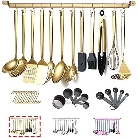 Kyraton 37-Piece Gold Cooking Utensils Set Cover