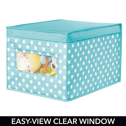 mDesign - Opbergdoos - kledingkastorganizer/opbergbox - groot/stof/kubusvormig/voor een netjes opgeruimd huis - turkoois… - Image 5