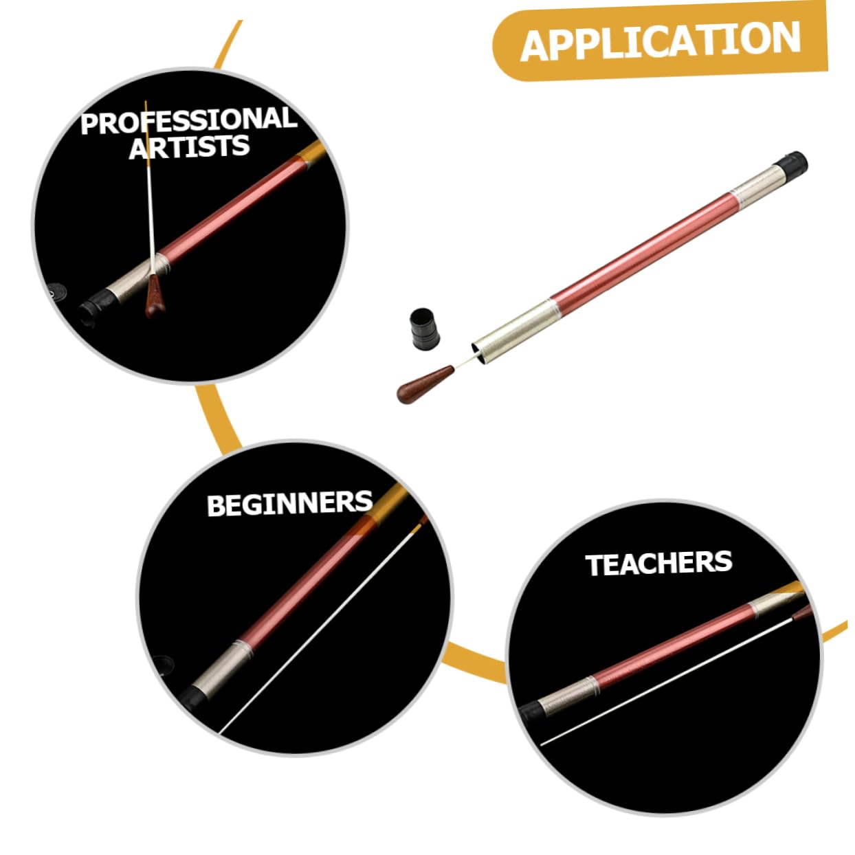 Abaodam Extendable Orchestra Director Handle Conducting Stick Plastic Portable Music Accessory