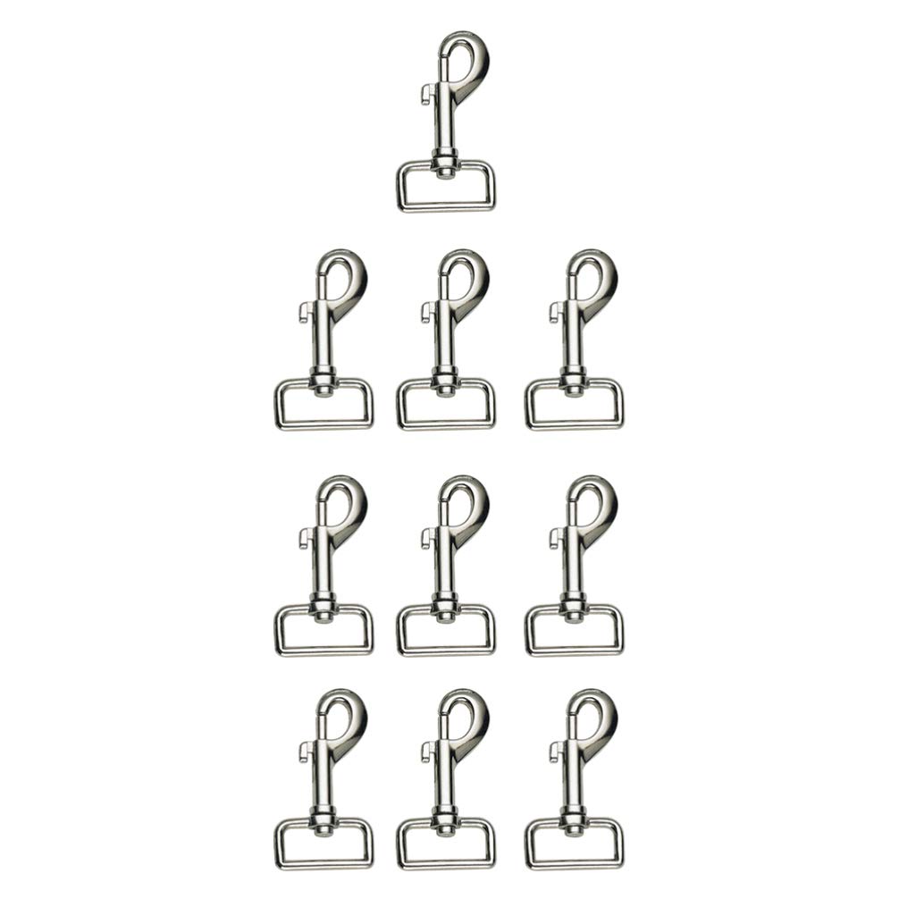 TEHAUX 10pcs Pet Buckle Metal Bolt Snap Hook Key Chain Clip Pet Snap Clip Dog Bolt Snap Hook Zinc Alloy Clip Pet Leash Clip Pet Swivel Eye Hook Dog Leash Clip Pet Swivel Hook