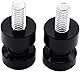 SHLPDFM 2 Stück 8mm M8 CNC Aluminium Schwingenadapter Ständer Bobbins Spool Racingadapter Adapter Ständeraufnahme Schieberegler （Schwarz）
