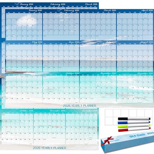 32" x 48" 2026 Wall Calendar Dry Erase - Large