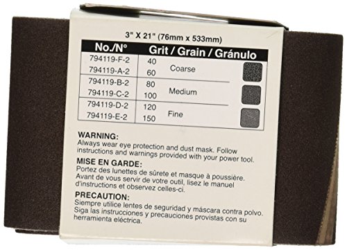 Makita 742308-3 3-Inch x 21-Inch Abrasive Sanding Belt, 80 Grit (10/Pk) - image 2