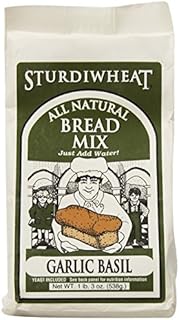 Sturdiwheat All Natural Bread Mix, Garlic Basil, 19-Ounce Package (Pack of 4)