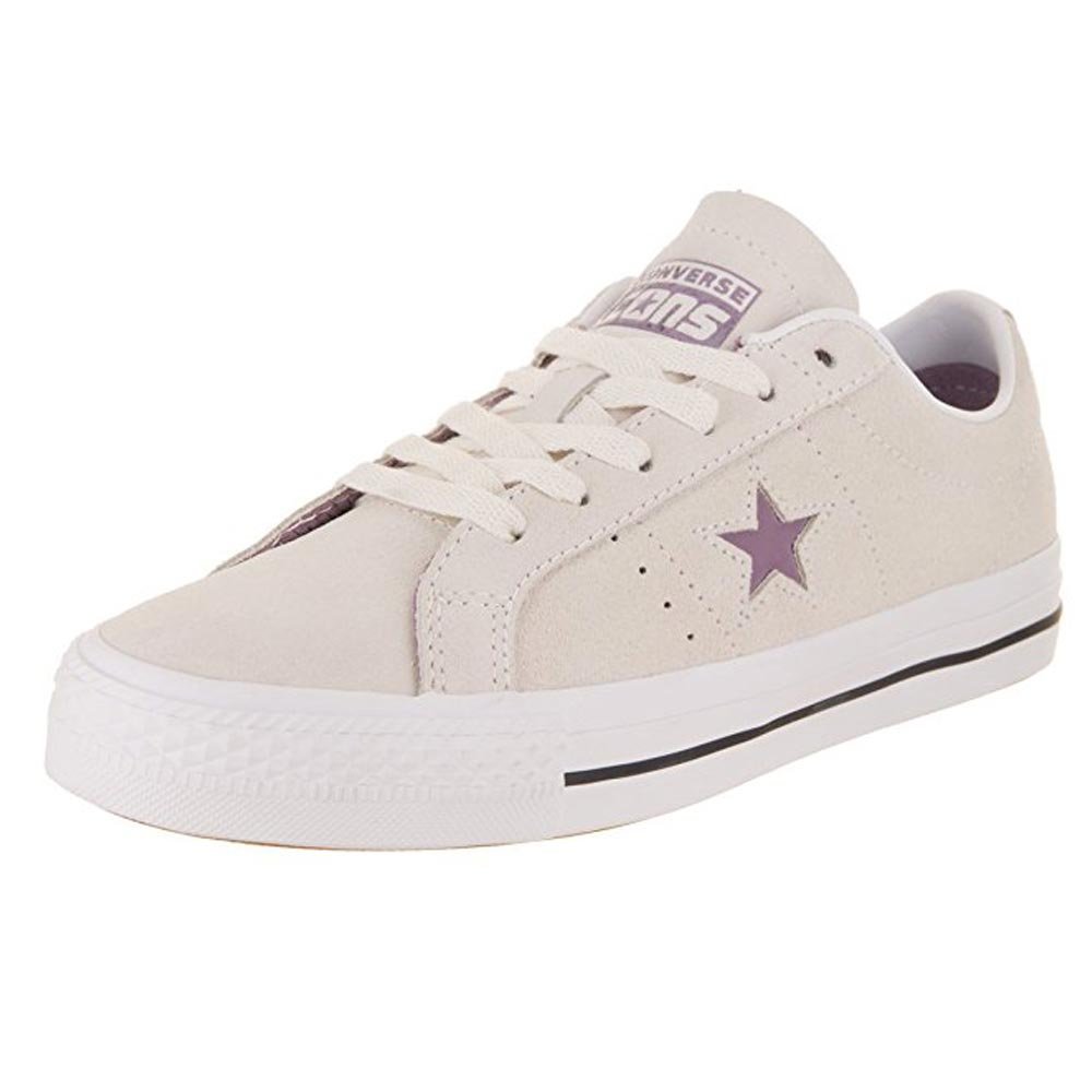 Converse Unisex Adults Skate One Star Pro Ox Low-Top Sneakers, Multicolour (Egret/Violet Dust/White 281), 8.5 UK