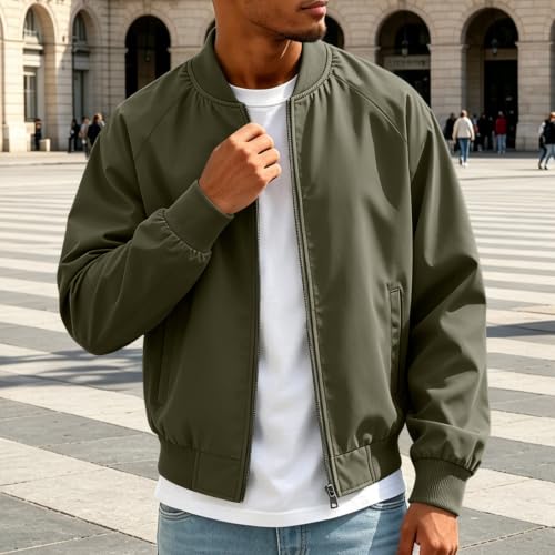 Men's Bomber Jacket Varsity Zip Up Casual Lightweight Jacket - image 3