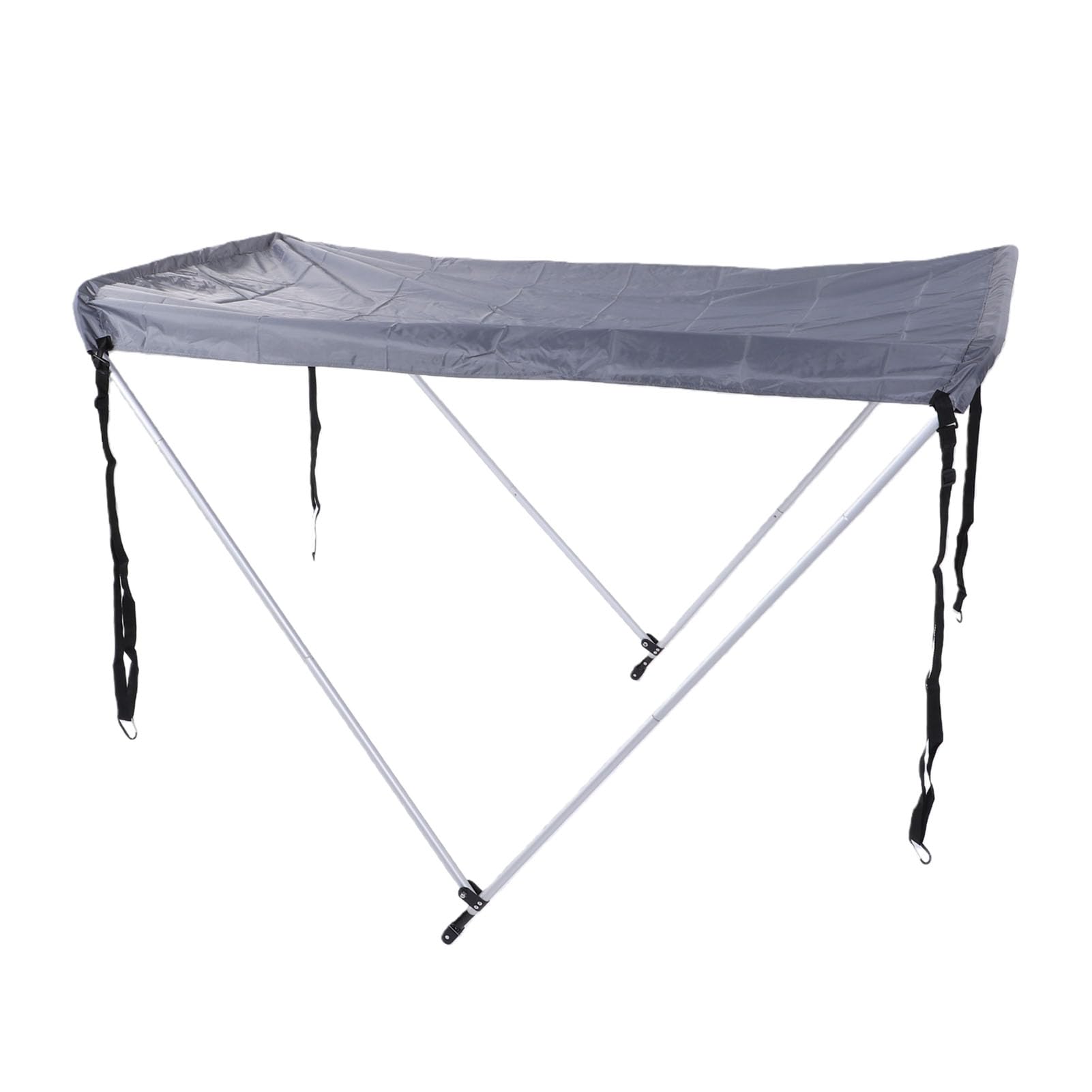 RiToEasysports Zadaszenie łodzi z tkaniną Oxford 210D, Osłona Przeciwsłoneczna do Baldachimu Kajaka z ramą ze Stopu Aluminium, 160 X 120 X 110 Cm, Regulowane Paski do łodzi Rybackich o Szerokości od