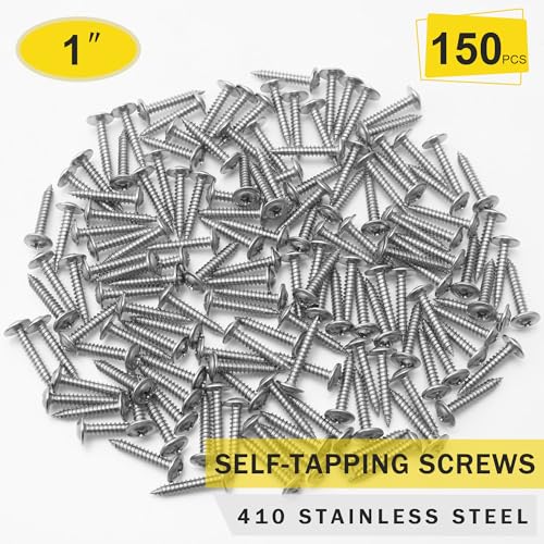 Jegonfri WG-3771 150Pcs #8 X 1 Inch 410 Stainless Steel Modified Truss Head Wood Screws thumb #1