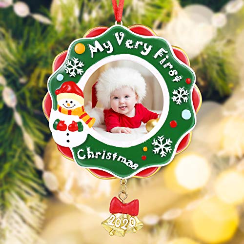 baby's first christmas ornament picture frame
