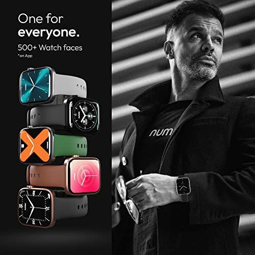 Image of NUMBER Dialfit Pro Max Bluetooth Calling Smart Watch, 1.91 inch Large Edge-to-Edge Display, Always On, 600 Nits Brightness,Heart Rate, Blood Pressure, SPO2, IP68, 7 Days Battery, Metallic Body (Brown)