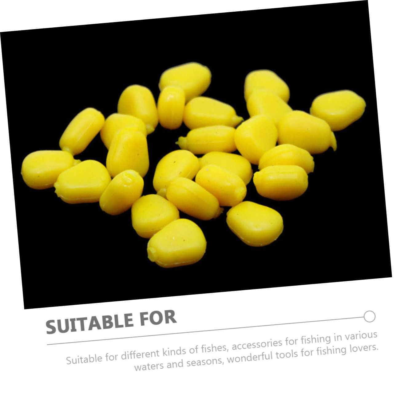 SUPVOX Esca Di Mais Esche Per Attrezzatura Da Pesca Esche Di Trote Piccole Da Pesca Affondanti Di Grano Di Mais Simulazione Di Per Carpe Plastica Yellow