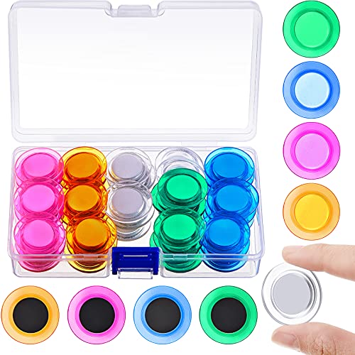 Outus 45 Pieces Bright Round Whiteboard Magnets 3 cm Refrigerator Magnets Dry Board Mini Fridge Teacher Supplies for Home Offices