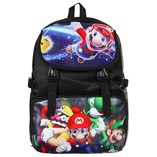 Mochila escolar Bonamana para adolescentes con dibujos de Super Mario