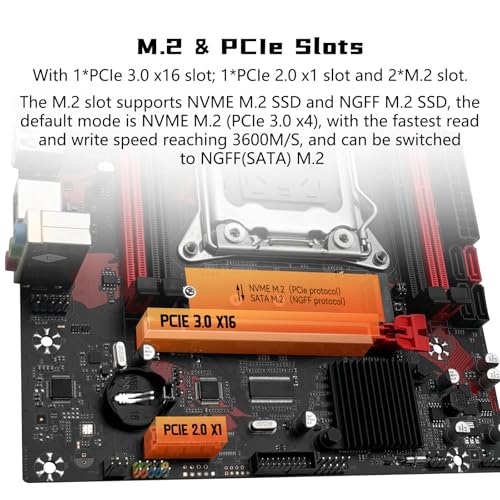 Image of X79 S7 Gaming Motherboard for Intel LGA 2011 Socket Xeon E5 Series CPUs, Support DDR3 RAM Max 256GB, NGFF /NVME M.2, SATA 3.0, PC Computer Server Mainboard
