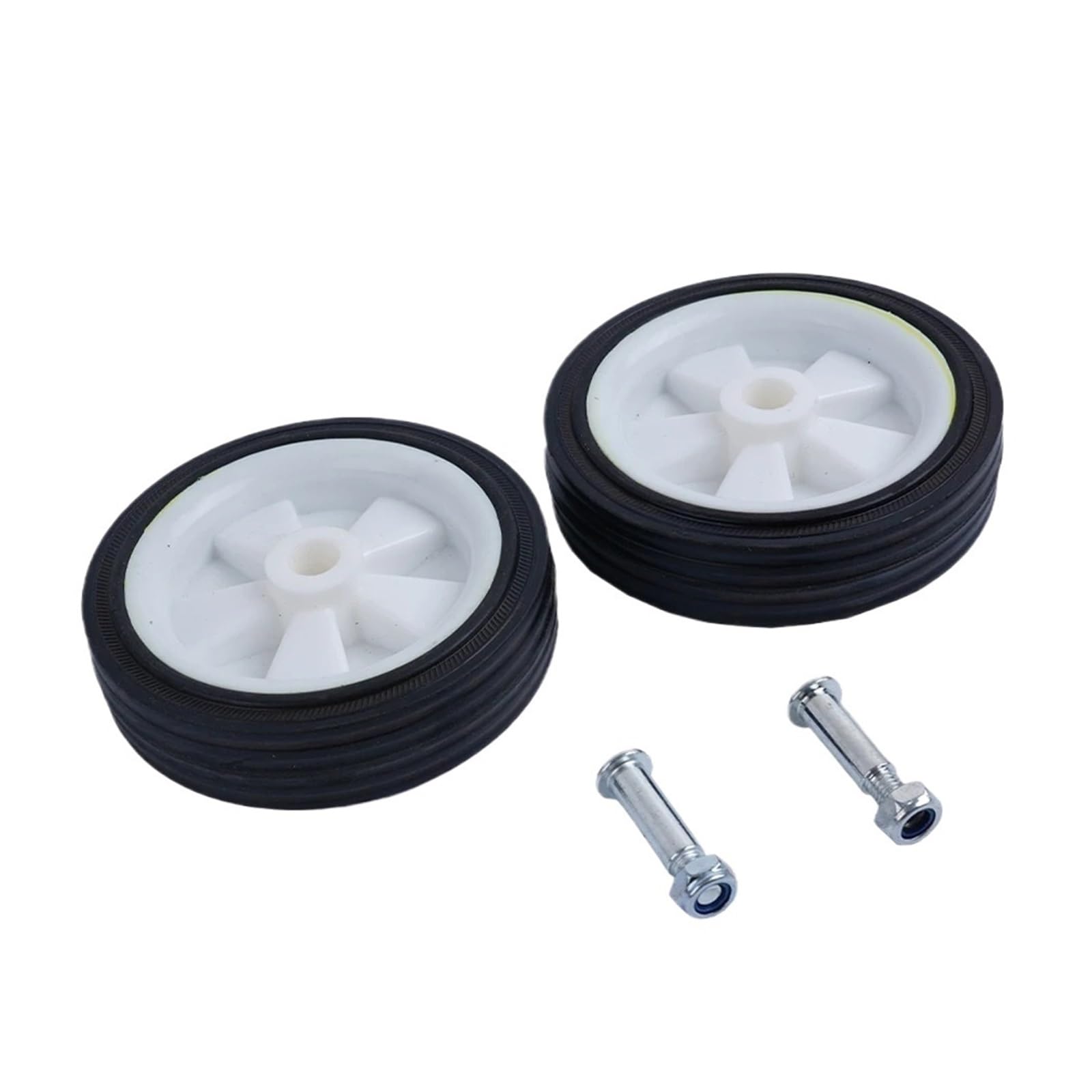 Ruedas giratorias de compresor de aire, 1 par, 5/6 pulgadas, for bombas de aire, máquinas sin aceite, absorción de impacto, piezas neumáticas silenciosas antideslizantes(2pcs 6Inch Wheel)