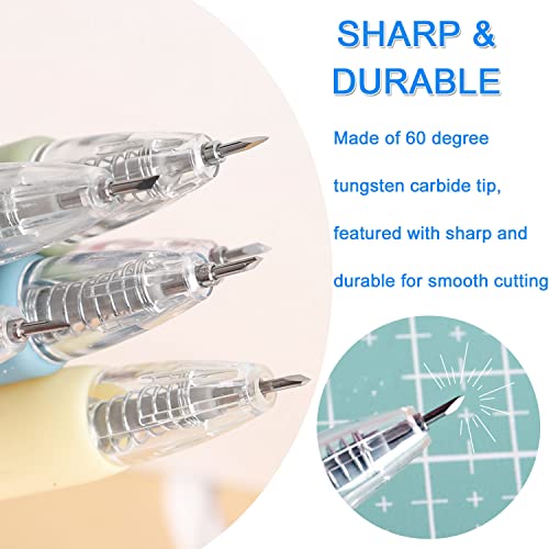 10Pcs Craft Knife Pen - Hobby Knife Pen Cutter, Retractable Push-Type Paper Precision Carving Cutting Knife Tool For Diy Artwork, Scrapbook, Stencils, Art Drawing #TOP2