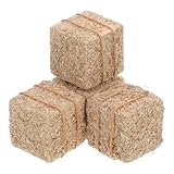 Mini botte de foin de jardin : vive et réaliste, forme unique, pas facile à déformer, pourrait être utilisée comme accessoire photo, mini décoration de maison, foin de paille