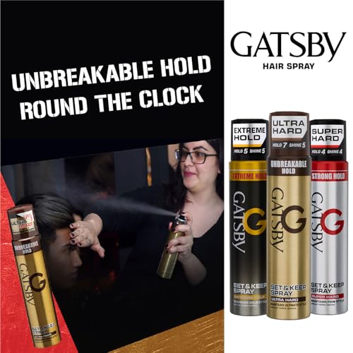 Gatsby Leather Set and Keep Hair Spray 250ml miniatura 7