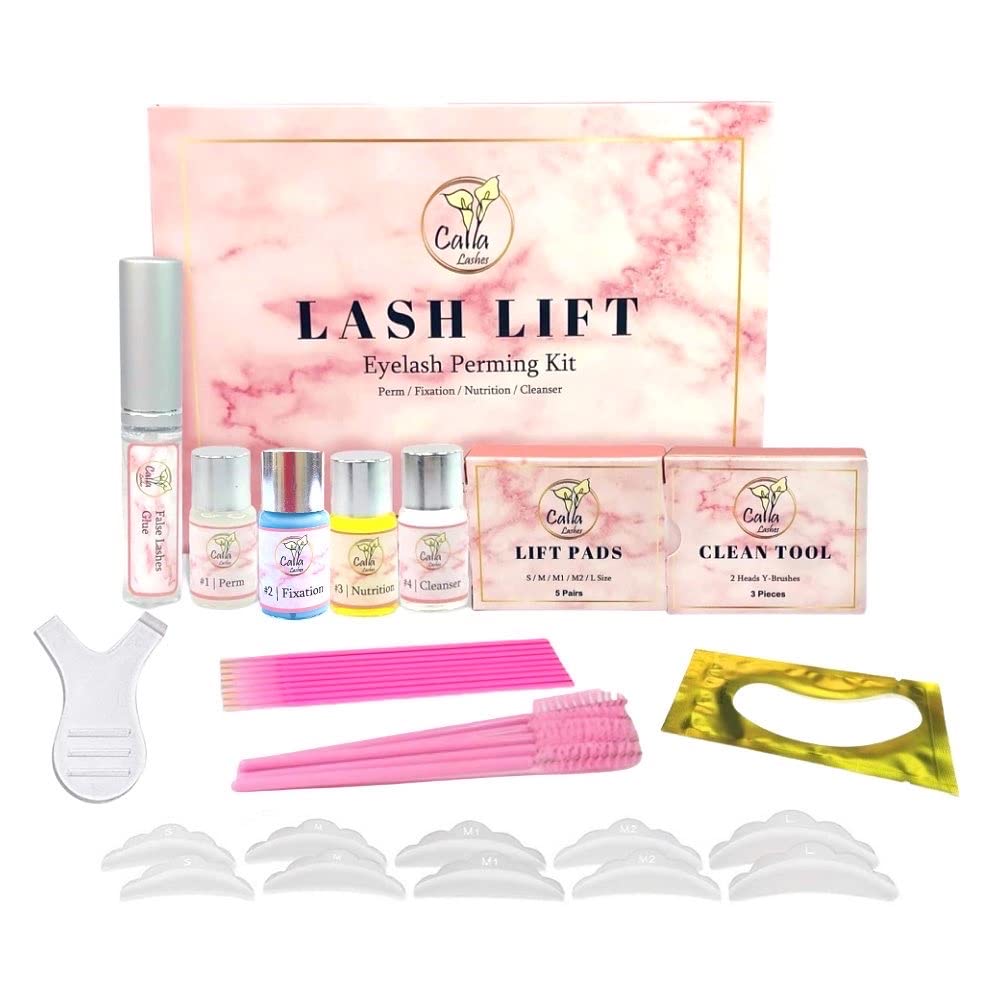 Calla LashesLash lift Kit, Eyelash Perm Kit,Professional Semi-Permanent Curling Perming Wave