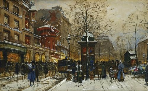 Tableaux sur toile Paris d'Eugène Galien Laloue 60x90cm art moderne ZHAOSHAN