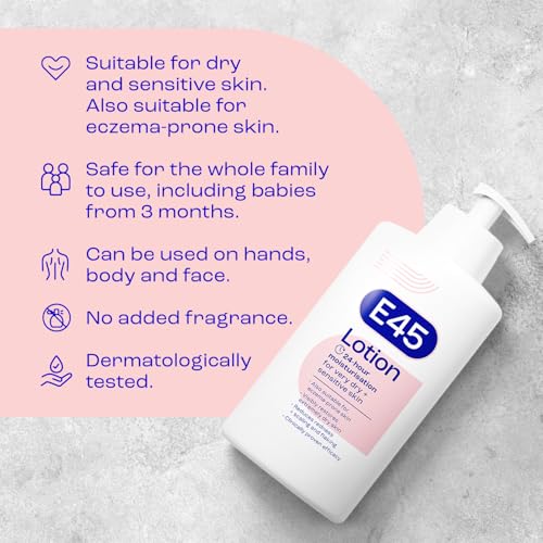E45 500ml Moisturising Lotion for Dry & Sensitive Skin - Image 5