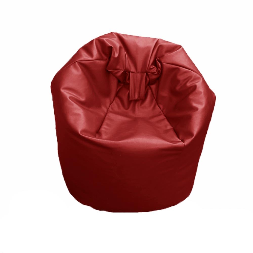 FAUX LEATHER Bean Bag Beanbag Gaming Chair Seat Lazy Lounger Couch (Dark Red, Small (50 x 50 x 65 cm))