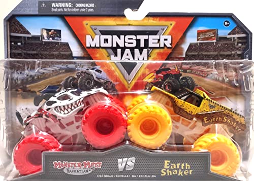 Monster Jam Die-Cast Monster Trucks, 1:64 Scale, Kids Toys For Ages 3 And Up 2 Pack Series 24 (Monster Mutt Vs Earth Shaker) #TOP30