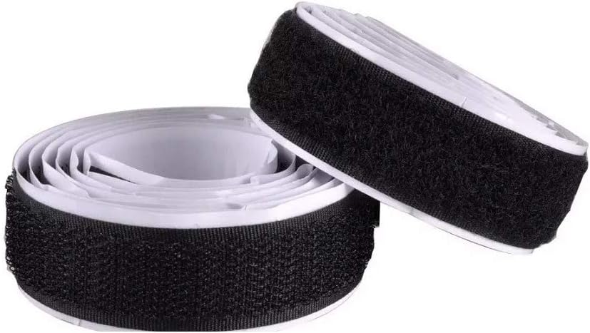 Fita Auto Adesiva com material Macho + Fêmea 25mm Fixação De Pedais - 1 Metro PRETO Fita Auto Adesiva com material Macho + Fêmea 25mm Fixação De Pedais - 1 Metro PRETO