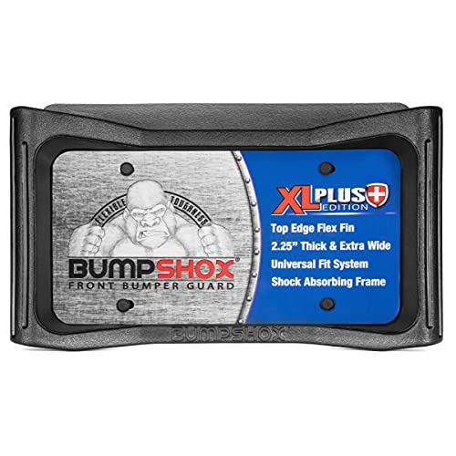 Image of BumpShox - The Ultimate Front Bumper Guard & Front Bumper Protection License Plate Frame. Tougher Than Steel! (BumpShox XL Plus (2.25 inch Thick))