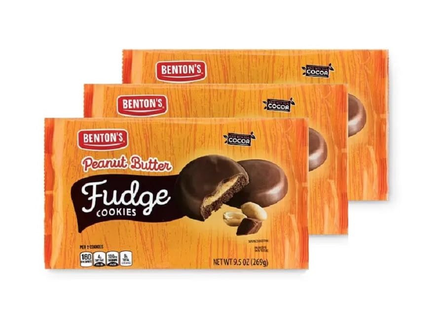 Benton's Galletas de caramelo de mantequilla de maní, 9.5 onzas (paquete de 3)