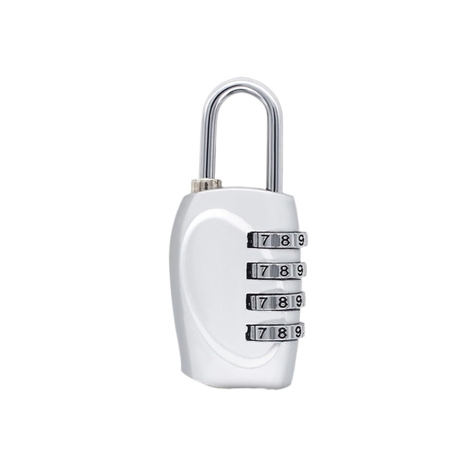 Lock Luggage 4-Digit Password Padlock Combination Lock Luggage Travel Safety Lock Zinc Alloy Hardware(Silver)