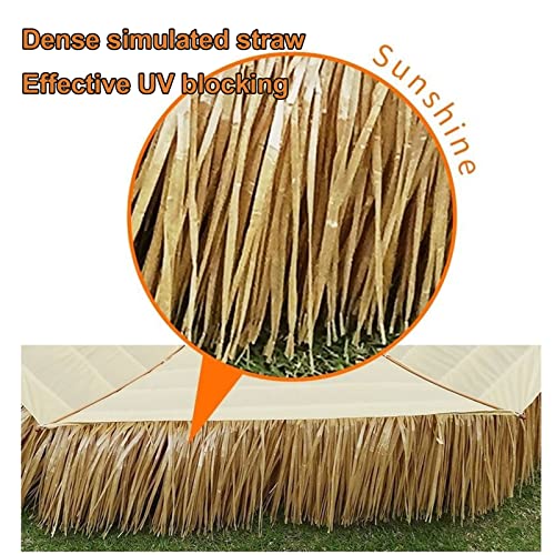 Parasol playa con techo de paja ajustable para evitar el calor sofocante 7
