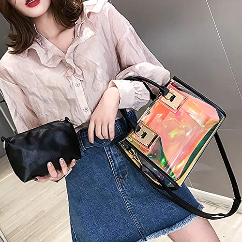 Bolso transparente de mano para mujer 2 piezas miniatura 2