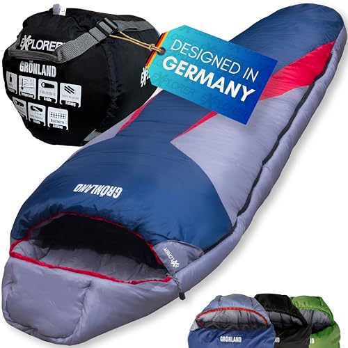 EXPLORER® GRÖNLAND Schlafsack -23°C -5°C [350GSM] 3-4 Jahreszeiten...