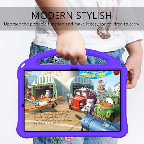 Coque Samsung Galaxy Tab S9 FE Plus en EVA violet pour enfant - 6