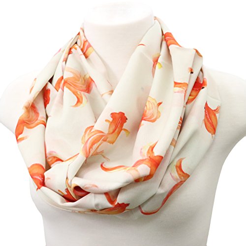 Di Capanni Goldfish infinity scarf beige womens accessories cream apparel lightweight clothings for her4