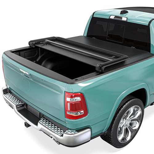 Soft Tri-Fold Truck Bed Tonneau Cover Fit for...
