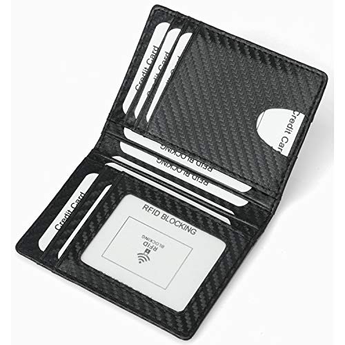Minimalist Front Pocket Wallet - RFID Blocking Genuine Leather Slim Bifold Wallet for Men Women3