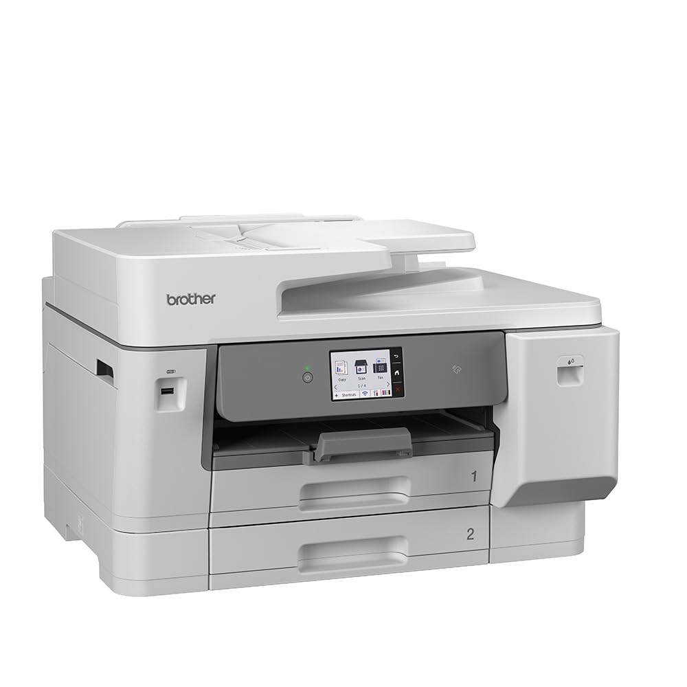 Brother MFC-J6975DW Stampante a getto d'inchiostro wireless All in One A3 | Stampa, copia, scansione e fax | WiFi/USB 2.0 | Scansione fronte/retro | 2 x 250 fogli | Inchiostri inclusi | Spina del