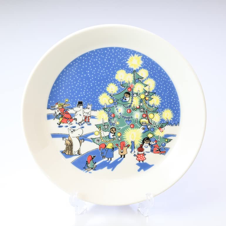 アラビア ムーミン　クリスマスプレート プレートスタンド付き 20cm 廃盤 ARABIA アラビア ムーミン クリスマスプレート 皿