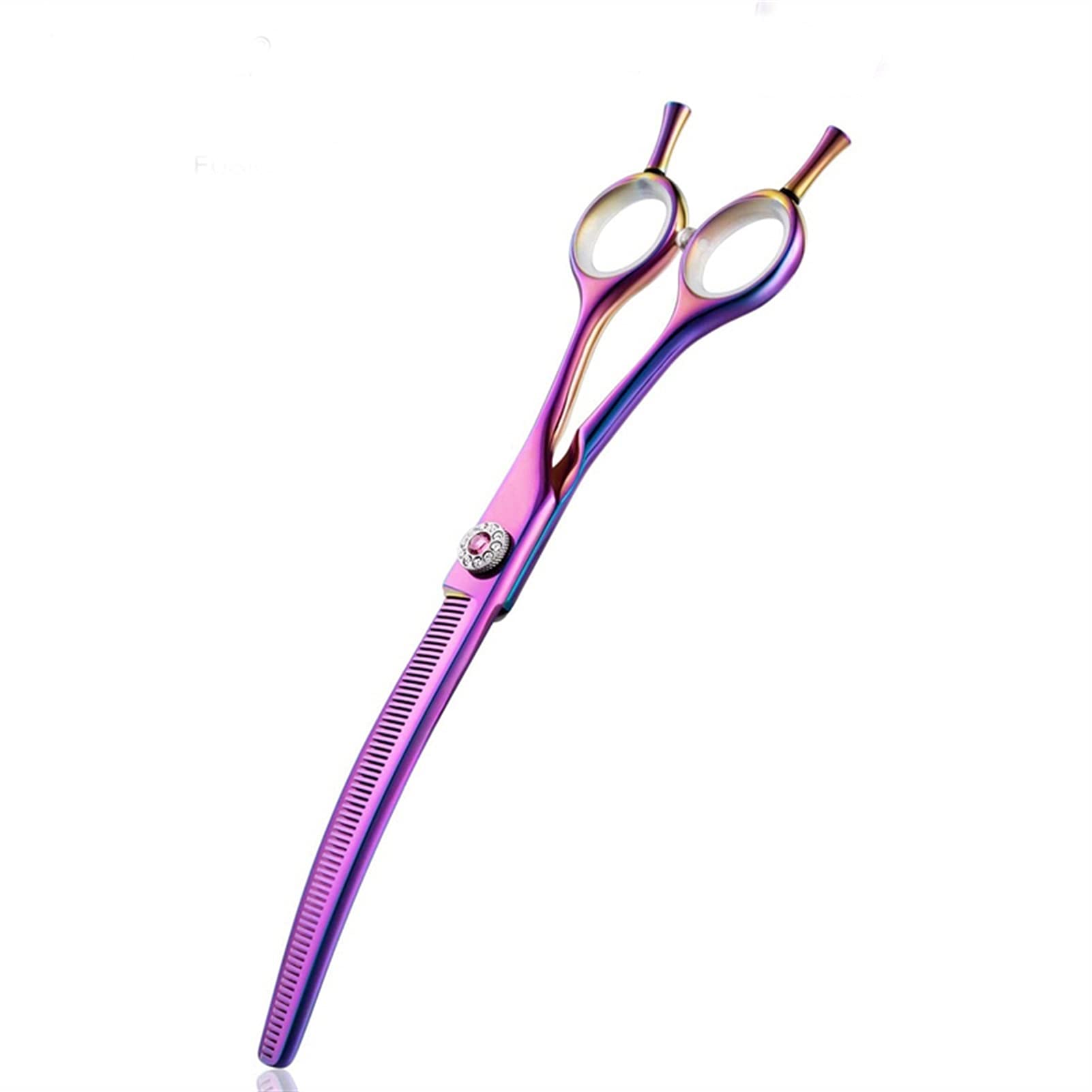 Ciseaux Coiffure/Ciseaux Cheveux Cisailles de cisailles de ciseaux de ciseaux de toilettes de toilettes en acier inoxydable 440C salon trimmer cisailles courbées 7 pouces violet Ciseaux salon Coiffure