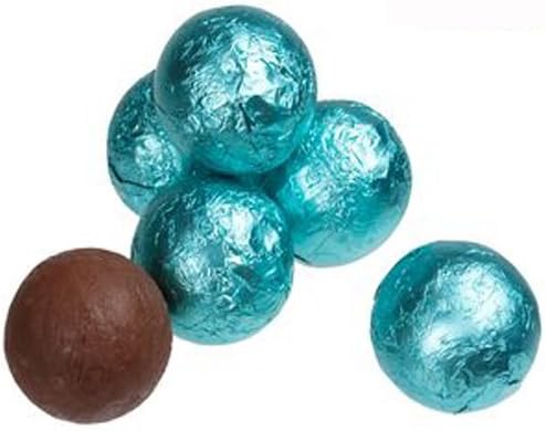 Milk Chocolate Light Blue Foil Wrapped Balls 100g Bag