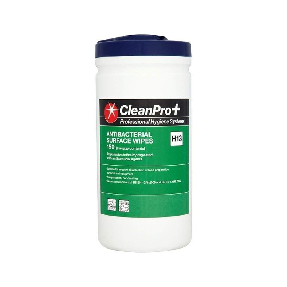 Clean Pro+ Professional Antibacterial Surface Wipes - 150's