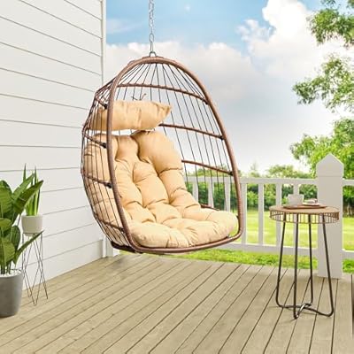 YITAHOME Hanging Egg Swing Chair Outdoor Wicker Hammock Chairs