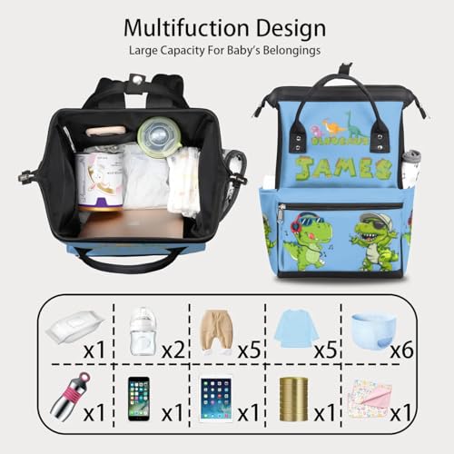 Image of Dinosaur Diaper Backpack for Baby Boys